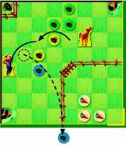 Spielzüge der Figuren bei der Brettspiel Variante Mistspiel
